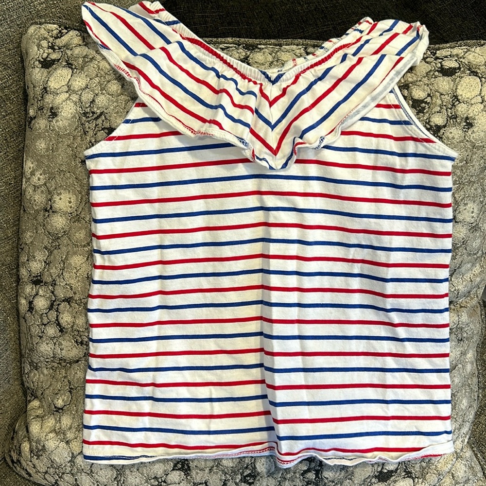 Stripped Ruffle Top